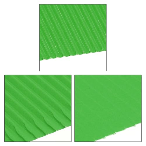 Image of uxcell 10pcs Corrugated Cardboard Paper Sheets,Fruit Green,14 inch x 10inch,for Craft and DIY Projects