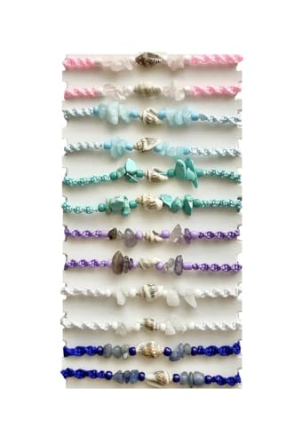 Bracelet tressé fait à la main en turquoise avec motif étoile de mer et tortue pour femme