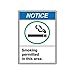 Accuform MRMK802XV, 14" x 10" Safety Sign "Smoking Permitted .", Pack of 15 pcs