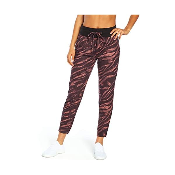 Jessica-Simpson-Sportswear-Womens-Riley-Jogger-Sweatpant Jessica Simpson Sportswear Women's Riley Jogger Sweatpant, Black Mystic Zebra, X-Large