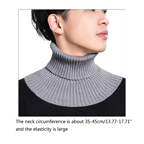 Women's Knitted Winter Detachable Neck Warmer - Elastic High Collar Off Shoulder Clothing Supplies - Fake Collar-Scarf2