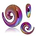 Stuppendux 12PCS 00G-13/16 10mm-20mm Acrylic Big Gauges Kit Spirals Horseshoes Tapers Ear Stretching Tunnels Plugs Tapers Expander