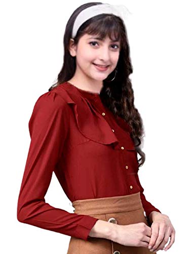 ORIEX Women Slim Fit Top Maroon 11-12 Yrs 2
