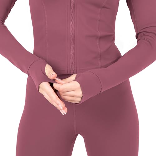 Image of YITTY Active Women's Ultraluxe Full Zip Jacket, Athleisure, 4-Way-Stretch, Thumbholes