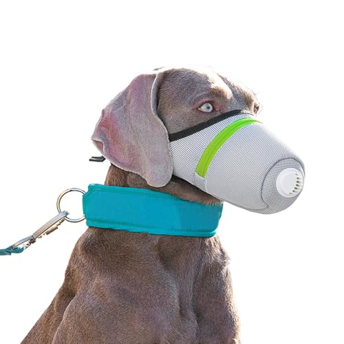 Atmungsaktive Hundeschnauze, verstellbare Schnauze – verstellbarer Luftfilter für Hunde, Mundschutz mit Atemdüse für Haus, Park, , Gehen