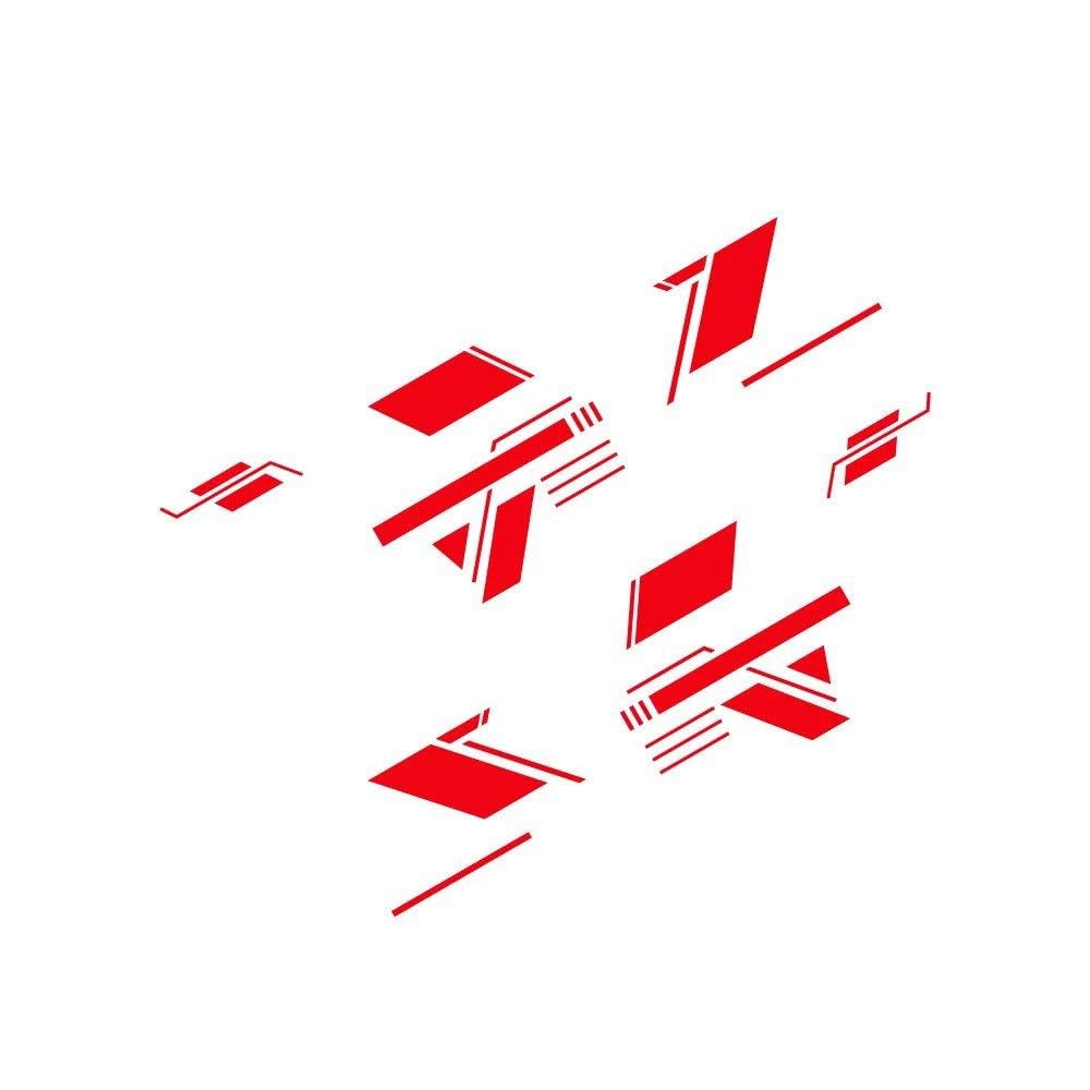 Dabhuoc Glossy Red Car Styling Stickers Graphics Stripes Kit Decals Auto Vinyl Tuning Accessories(Glossy Red)