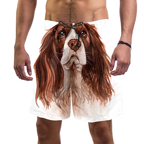 Maillots de bain pour hommes JDEZ short de plage imprimé chien aquarelle