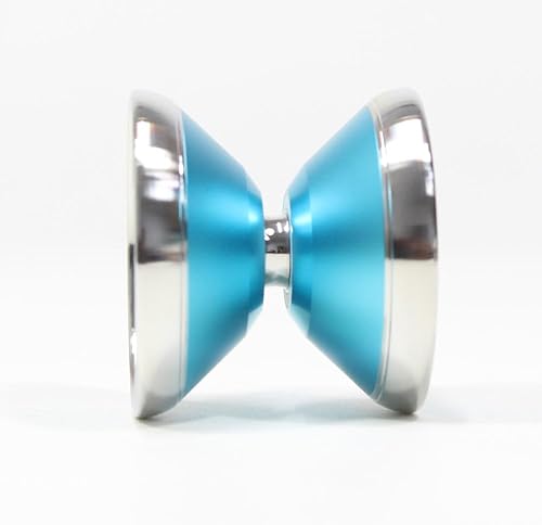 Miniatura 3 de KROWN.WST - Yoyó bimetálico ancho - Shinya KIDO Signature YoYo (azul con borde plateado)