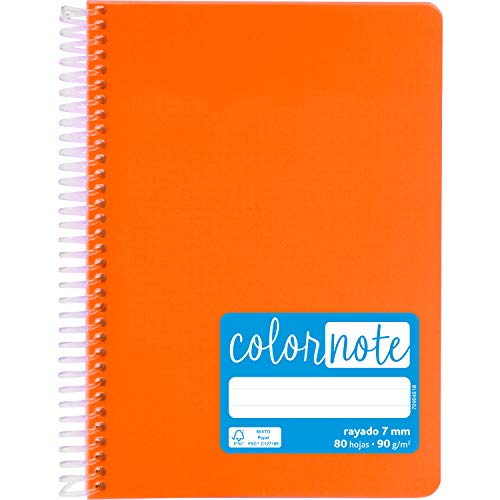Grafoplás 98533252. Pack of 3 A5 Ruled Notebooks, Polypropylene, Covers, Orange, FSC Certified, Colour Note Series - Image 2