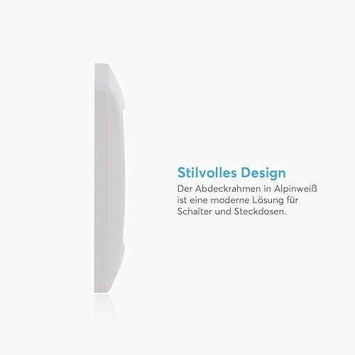 Miniatura 3 de Busch-Jaeger Marco único, 1721-914, blanco alpino y marco Busch-balance SI, 4011395191460