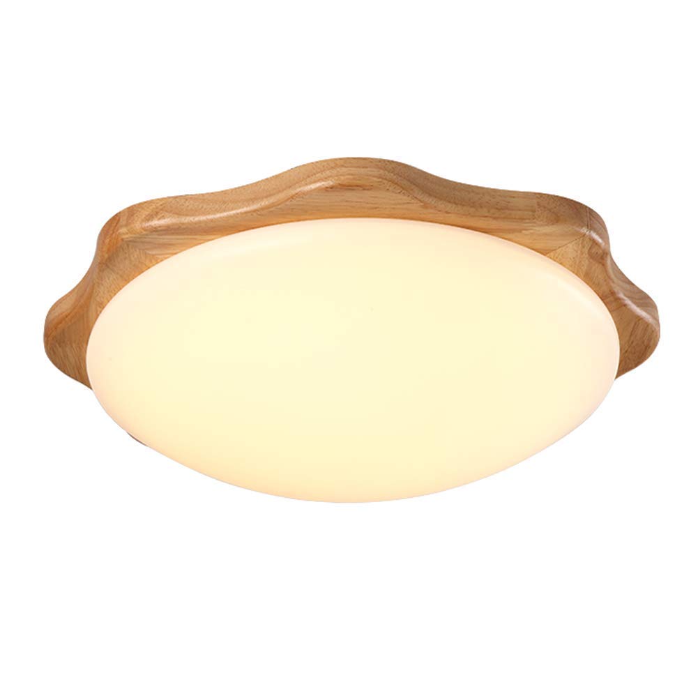 KXEcoLife Modern 24w Wood LED Ceiling Light Downlight 18 inch Dimmable Flower Shape Chandelier Lamp Bedroom Bedroom-Warm Light-d 45cm Comfortable anniversary