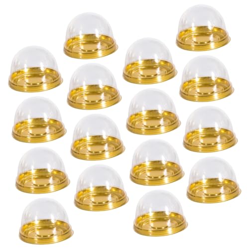 SOLUSTRE 150Pcs Dessert Transparent Dome Cupcake Boxes for Cake Mousse and Pastries Safe Food Containers for Home Bakery and Parties Packing for Baked Goods