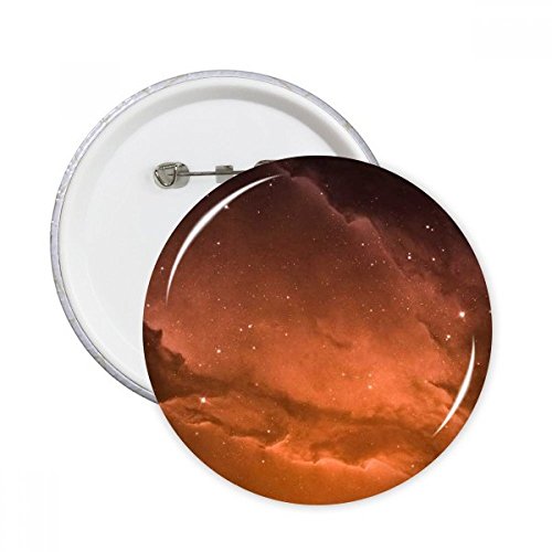 Nuages rouge ciel étoilé badge bouton pour customisation de veste en jean et sac à dos