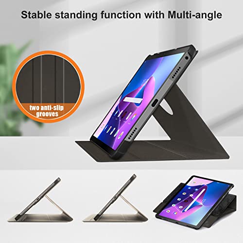 DINGGUAGUA Case for Lenovo M10 Plus 3rd Gen TB128FU,Ultra Slim Folding Stand Cover for Lenovo M10 Plus 10.6 Inch Tablet,Black - Image 3