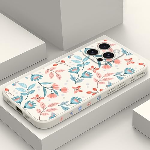 Coque silicone iPhone 16 Pro Max anti-rayures protection fine 6,9 pouces blanc feuille LEECG