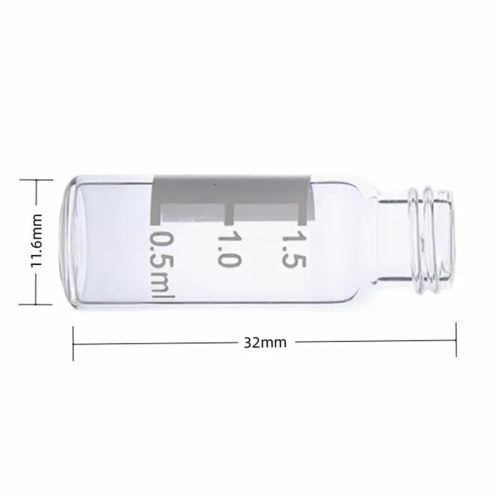 100 stücke Fläschchen 1,5 ml Mit 9mm Blau Offenen Kappe Probe Flasche for Experiment