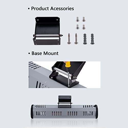 Exception 1880W Patio Heater, 1 Second Fast Heat Waterproof Space Heater, Outdoor Electric Heater, Garden Heating Lamp, With Adjustable Bracket #TOP7