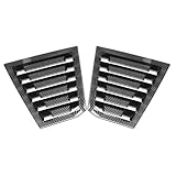 KHUVANPET for Chevrolet Cruze Sedan 2016-2019 Car Rear Louver Window Side Shutter Cover Trim Sticker Vent Scoop ABS Carbon Fiber Auto(Carbon)