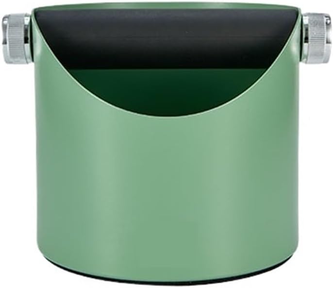 Espresso Stainless Steel Knock Box, Coffee Accessories With Removable Knocking Rod Shock, Non-slip Base(Green)