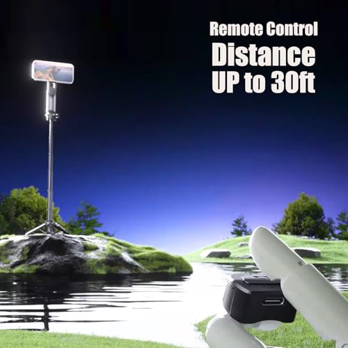 GEYUTHS 4 in 1 Magnetic Tripod Pocket Selfie Stick Extendable Cell Phone Stand Portable Camera Grip Handle with Wireless Detachable Remote Control for Photograph/Live Streaming/Video/Travel (Black) - image 4