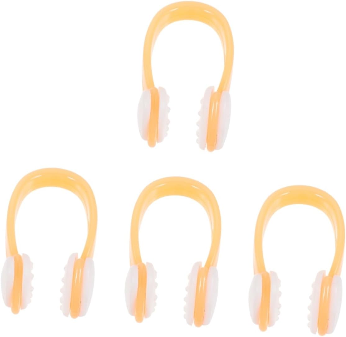NOLITOY 4pcs Nonskid Silicone Nose Clip for Swimming Diving Nose Protector for Adults Boy Girl Lightweight Ergonomic Design for Training and Water Sports
