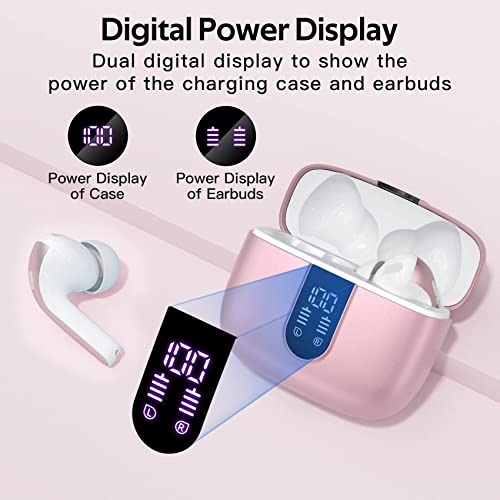 TAGRY-Bluetooth-Headphones-True-Wireless-Earbuds-60H-Playback-LED-Power-Display-Earphones-with-Wireless-Charging-Case-IPX5-Waterproof-in-Ear-Earbuds-with-Mic-for-TV-Smart-Phone-Computer-Laptop-Sports