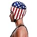 Rugby Helmet Flag Football Padded Headgear Adjustable Soft Shell Headguard Head Protection Soccer Scrum Cap for Kids Youth (American Flag)