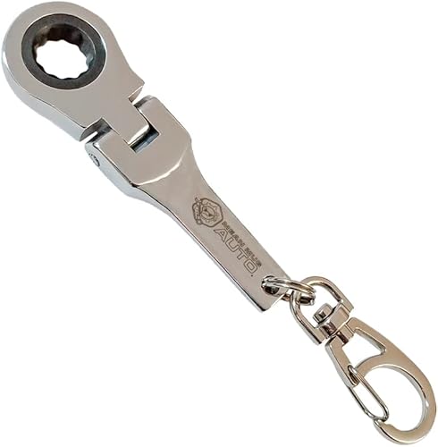 Llave de llavero de 0.394 in - Mini llavero, llavero mecánico con llave de vaso de 0.394 in - Llave de trinquete - Llave dinamométrica - Llavero