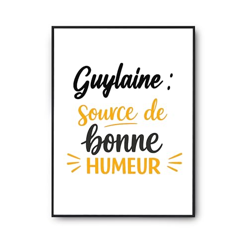 Affiche Guylaine Otshirt : rompez la monotonie murale avec ce poster citation humour