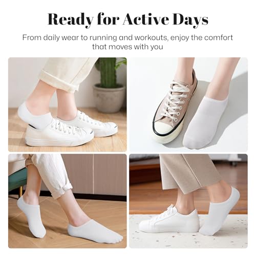 Image of wernies No Show Socks Women Low Cut Ankle Socks Non Slip 4 /8 Pairs