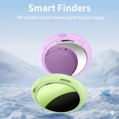 Image of 2 Pack Tracker Tags [Apple MFi Certified] Pair with Apple Find My (iOS Only) Bluetooth Air Smart Tags Key Finder Item Locator Waterproof Finder Worldwide Tracking for Pets Wallet Backpack Dogs Luggage