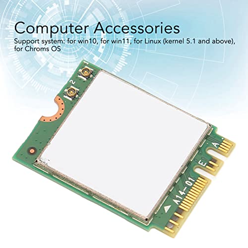 GOWENIC Placa sem fio, placa de rede sem fio BT 5.2 802.11A B G N AC AX, WiFi 6E 5374M Gigabit 5G Du