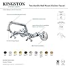 Kingston Brass KS213SN Kingston Two Handle Wall Mount Kitchen Faucet, Brushed Nickel #2