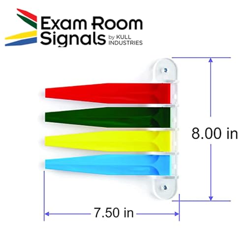 Image of Exam Room Signals - Kull Industries - Medical Door Flags for Hospitals, Doctors Offices, Clinics (7 inch Regular, Primary, 4)