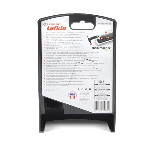 Crescent Lufkin Shockforce G2 33-Ft Nite Eye Fita Métrica Magnética - Lm1235Cmeb-02