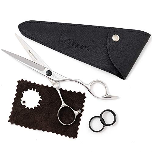 Hair Scissors 6 Inch with Extremely Sharp Blades, Professional Hair Cutting Scissors, Durable, Smooth Motion & Fine Cut, Barber Scissors with Sheath, Cleaning Leather, Key & Rings Hair Scissors 6 Inch with Extremely Sharp Blades, Professional Hair Cutting Scissors, Durable, Smooth Motion & Fine Cut, Barber Scissors with Sheath, Cleaning Leather, Key & Rings