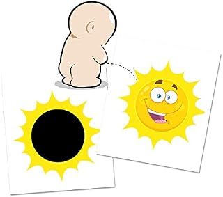 3 x Toilet Stickers Sun Toilet Stickers so that young men aim better in the toilet - discolouration stickers, fun and helpful