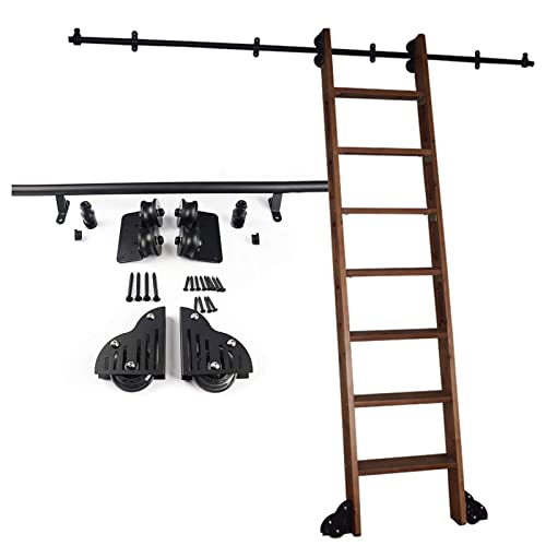 Échelle coulissante de bibliothèque kit quincaillerie rail rond 1-6m