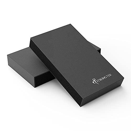 StrongTek Balance Pad, Balancing Foam Pad, Large 2 in 1 Yoga Foam Cushion Exercise Mat, Knee Pad for Fitness and Stability, Stretching, Pilates, Physical Therapy, Core Trainer Board