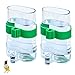 2 Pièces Distributeur d'animaux de Compagnie Parrot avec Pince à Cage Abreuvoir Automatique pour Oiseaux Distributeur Automatique Nourriture/Eau Mangeoire à Oiseaux en Plastique Transparent pour Cage
