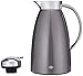 Alfi Gusto 1.0 L Glass Vacuum Lacquered Metal Thermal Dispenser Carafe, Space Grey, One Size (AG1900GY2)