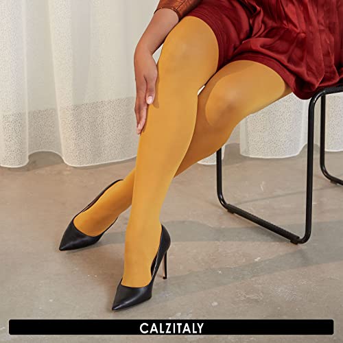 Image of CALZITALY Plus Sizes Anti-Chafing Opaque Tights | 60 DEN | L - 4XL | Black | Italian Hosiery
