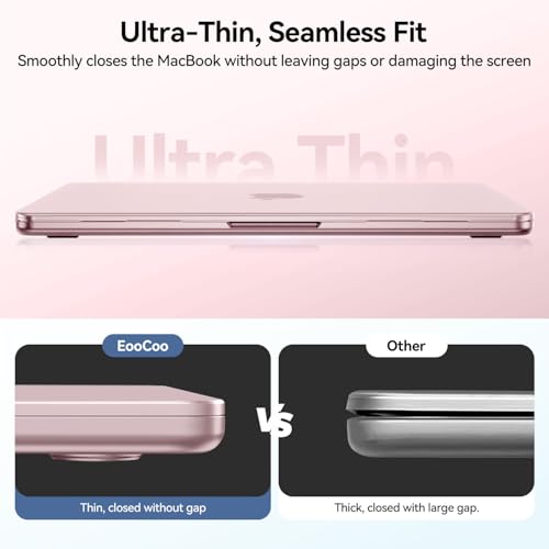 Image of EooCoo Case Compatible with MacBook Neo 13 inch 2026 Model A3404 with A18 Pro chip, Matte Lightweight Hard Shell Scratch Resistant Protective Cover, Original Blush