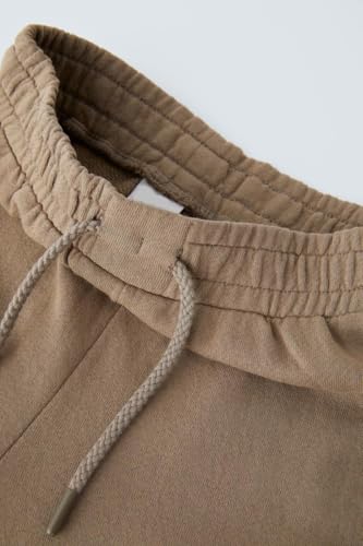 Image of Alan Jones Clothing Girls Mid Rise Solid Cotton Wide Leg Trackpant | French Terry Fabric | Relaxed Fit