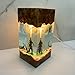 Handmade Resin Wooden Lamp with Big Monster Design Epoxy Resin Lamp Suitable for Home Decorative Ornaments Suitable for Christmas, Housewarming, Valentine's Day and Wedding Gifts(17x8.2) cm