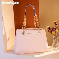 Montana West Tote Bag for Women Top Handle Shoulder Handbag Medium Satchel Purse with Chain Strap Hobo Christmas Gift MWC-040PK — image 2