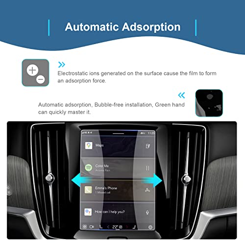 GAFAT Compatible with Volvo XC40 XC60 XC90 V60 V90 S90 S60 C40 2017-2024 2025 8.7" Screen Protector for Navigation, Tempered Glass Screen Protector for 8.7 inch Sensus Connect, 9H Anti-Scratch
