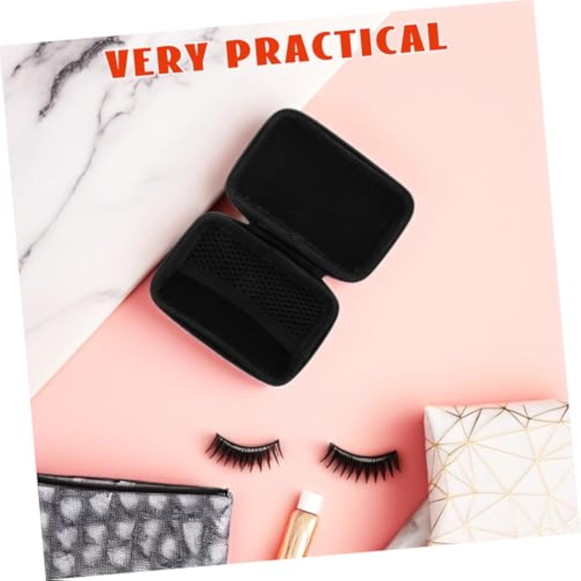 3pcs Portable Eyelash Case and Nail Art Organizer