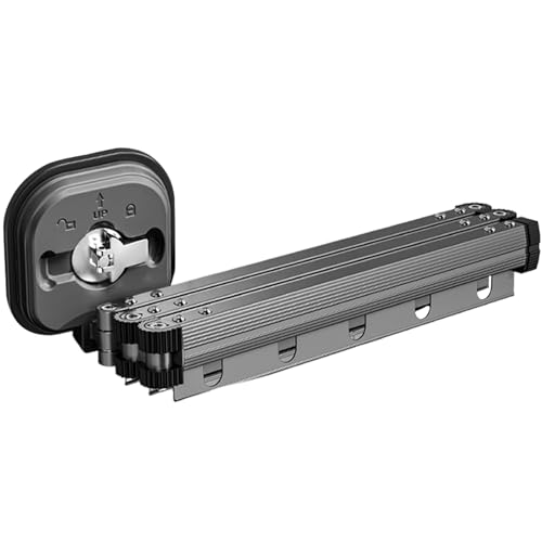 Peosaard Wall Mounted Drying Rack with Suction Cup, Tri-Collapsible Drying Rack, Retractable Laundry Clothes Drying Rack with 15 Hooks, Aluminum Wall Airer for Balcony, Bathroom 3 Fold