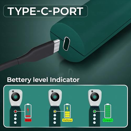 Image of OTICA 3.7V Professional Diagnostic Pocket LED Otoscope | Rechargeable In-Built 3500mAh Battery | Type-C Charging | Adjustable Intensity | 10 Disposable Specula + Spare Glass | 11707 - Green